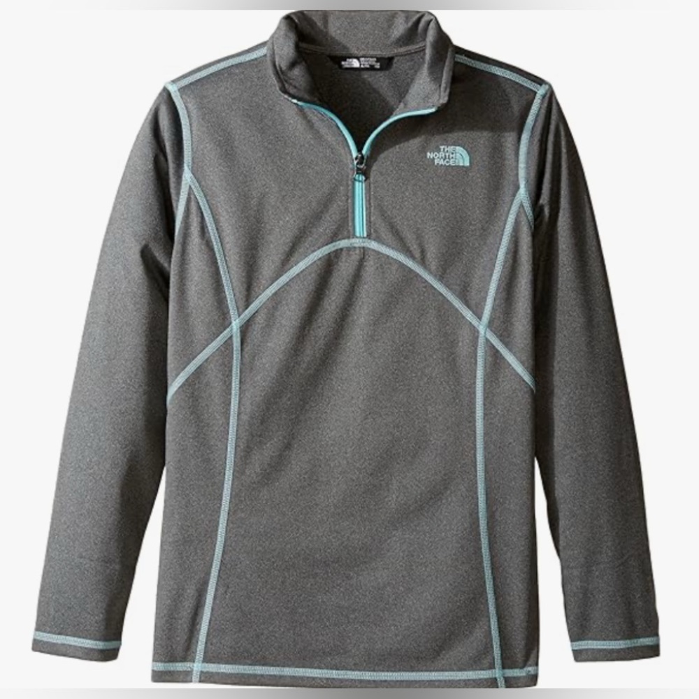 The North Face Girls’ Glacier Gray 1/4 Zip Sweater –Size Medium (10/12) Like New